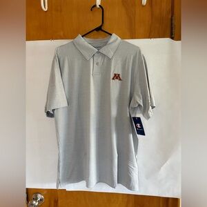 Champion Light Gray Polo with Maroon & Gold 'M' Logo
